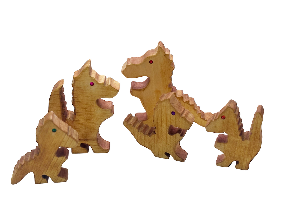 Dragon Family Natural Wood 5 parts