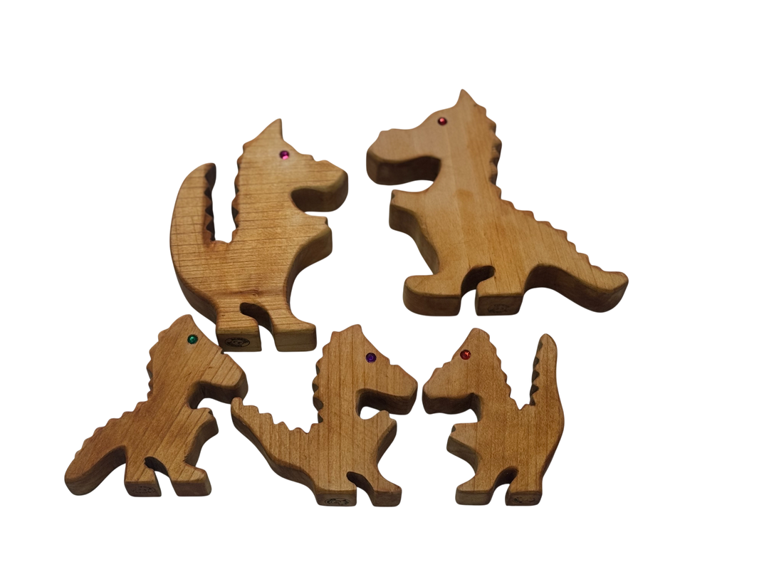 Dragon Family Natural Wood 5 parts