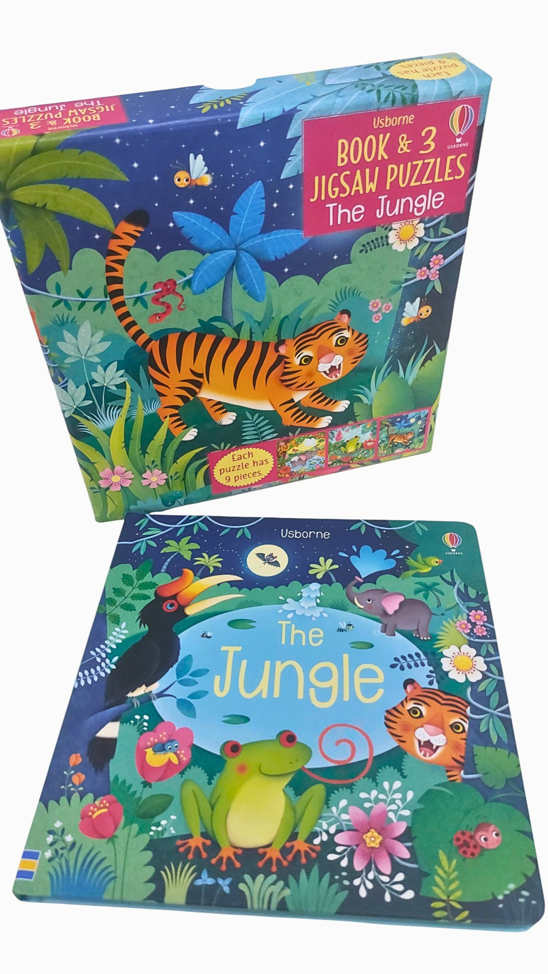 Book & 3 Jigsaw Puzzles: The Jungle