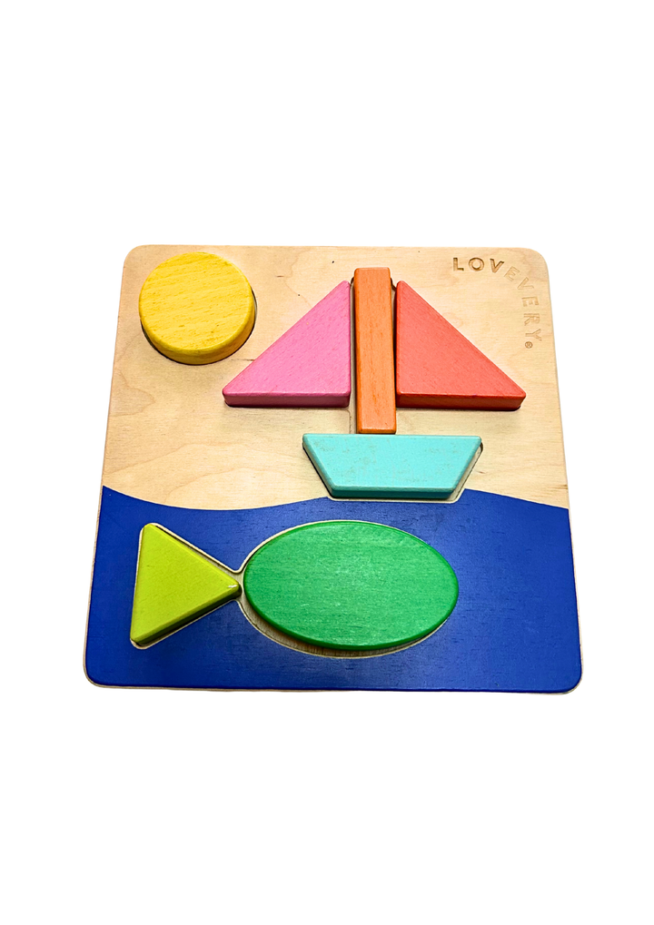 Double-Sided Sunny Day Puzzle (Part of Lovevery Helper Play Kit)