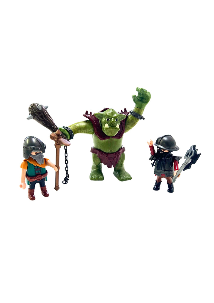 Giant Troll With Dwarf Fighters
