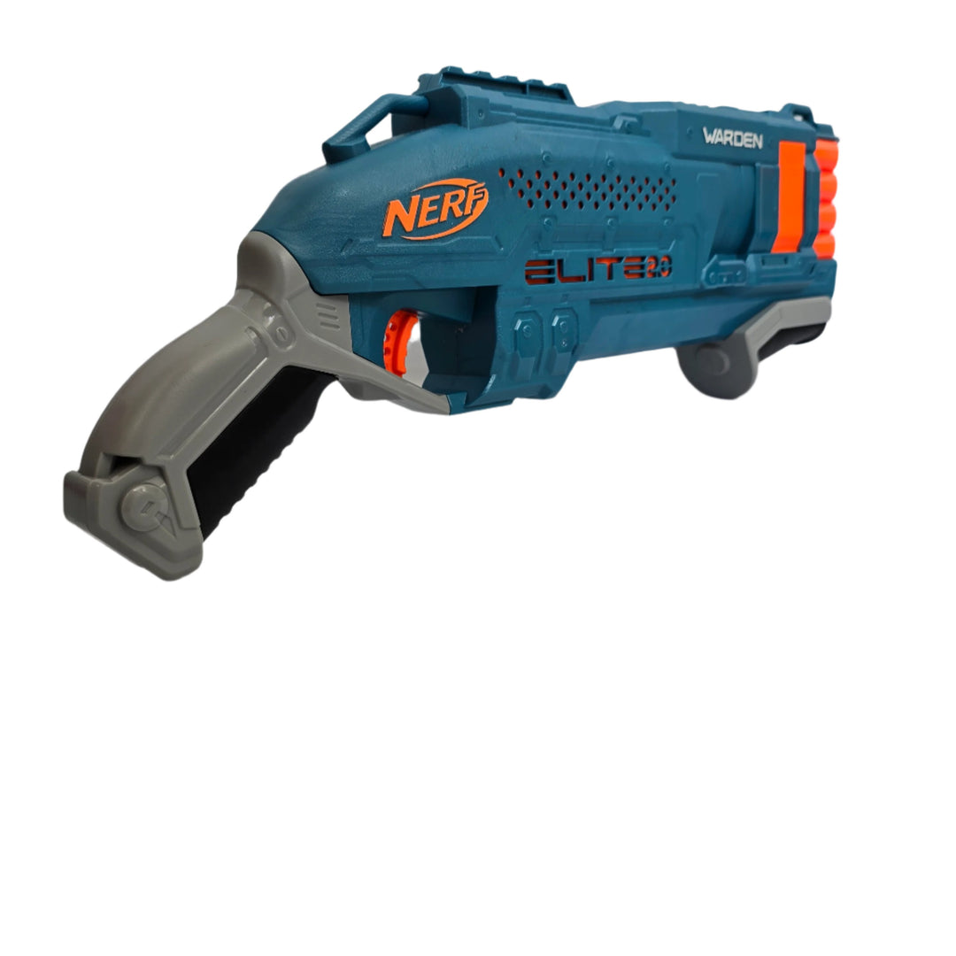 Nerf, Gear up for battle with Nerf Elite 2.0 blasters that feature built-in customizing capabilities so you can upgrade them and seize the advantage in Nerf competitions. Build your stockpile of Nerf Elite 2.0 blasters to optimize your game strategy and bring tactical performance and flexibility to every mission and battle. The Nerf Elite 2.0 Warden DB-8 blaster fires 2 darts at once to send a double dose of firepower at your targets. It has an 8-dart capacity, so you can launch a series of darts at the com