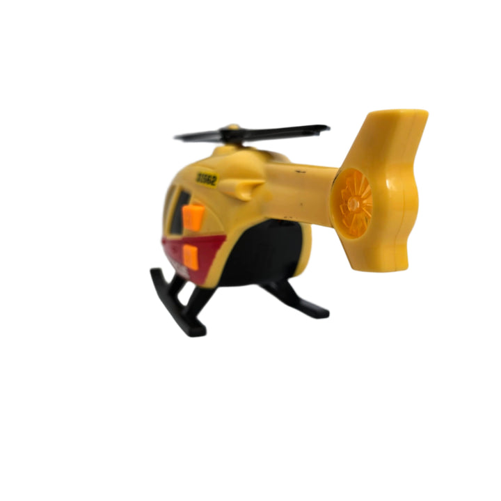 Teamsterz, The teamsterz small light & sound search rescue helicopter encourages learning through play. It features yellow flashing lights and siren, free moving blades and chopper sounds. Role-play responding to an emergency as the chopper takes flight to search and rescue missing or stranded civilians. Includes x lr44/Ag13 batteries. Suitable for 3 years plus.