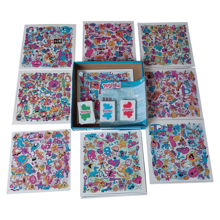 Hasbro, The Pictureka! game is laugh-out-loud entertainment as players try to find it fast and find it first in this picture game! Who will be the first player to find a dinosaur on one of the tile cards? How about finding things that are loud or crazy hairdos? 