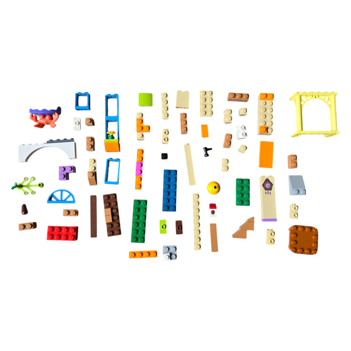Lego, Get back to nature with a visit to Mia’s family home. Tucked away in the forest, LEGO Friends 41369 Mia’s Toy Doll House comprises a kitchen, bathroom and a living room, as well as Mia’s bedroom, accessed by a cool exterior climbing wall.
