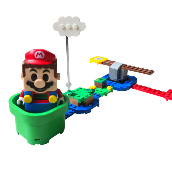 Lego, Kids can team up with their favorite character in the real world with this LEGO Super Mario Adventures with Mario Starter Course (71360). Players earn virtual coins moving LEGO Mario from the Start Pipe to the Goal Pole via spinning and cloud platforms, the ? Block, and super battles with the Goomba and Bowser Jr. toy figures. Rearrange the bricks to create new levels to master!