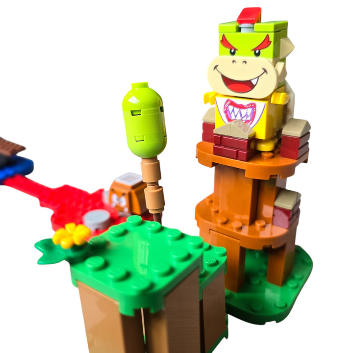 Lego, Kids can team up with their favorite character in the real world with this LEGO Super Mario Adventures with Mario Starter Course (71360). Players earn virtual coins moving LEGO Mario from the Start Pipe to the Goal Pole via spinning and cloud platforms, the ? Block, and super battles with the Goomba and Bowser Jr. toy figures. Rearrange the bricks to create new levels to master!