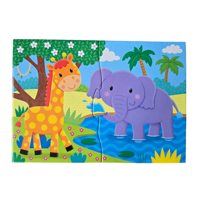 Galt, 4 Puzzles In A Box Animals, Colourful first puzzles of vehicle and animal scenes, each with a different number of pieces. Encourages the development of matching and sorting skills as the child progresses. Ideal first jigsaw puzzles that are easy to handle and quick to build.
