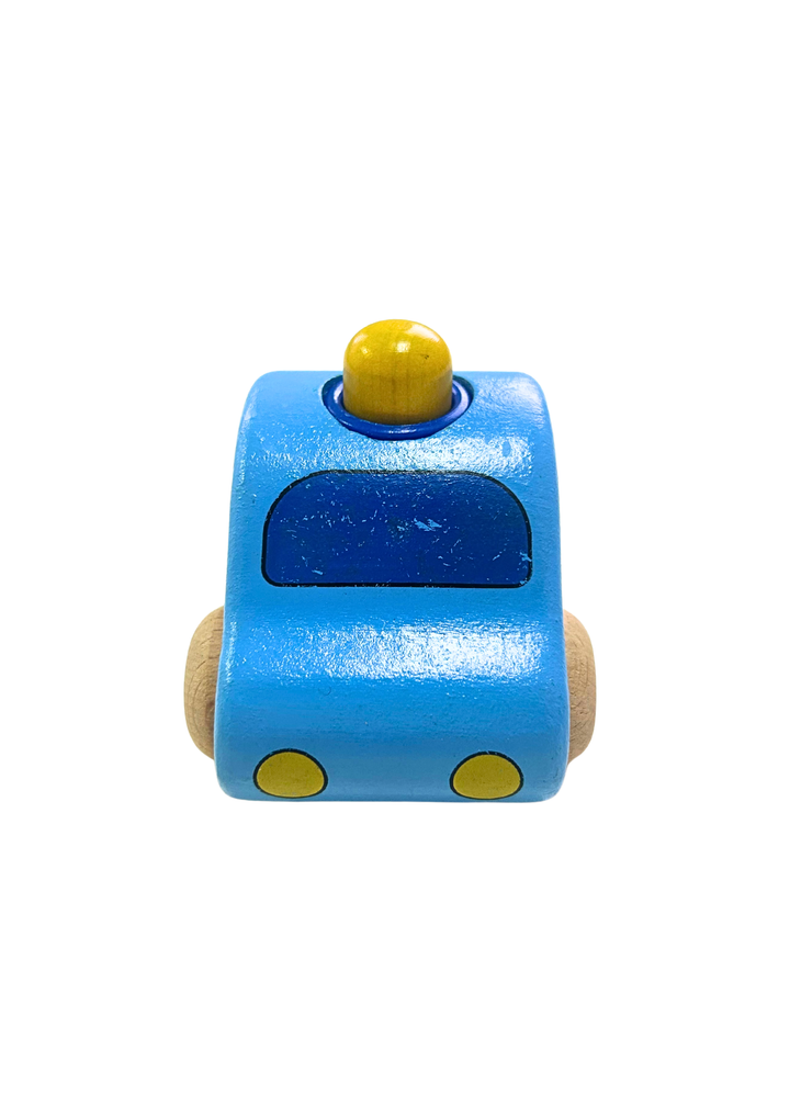 Blue Vehicle With Horn