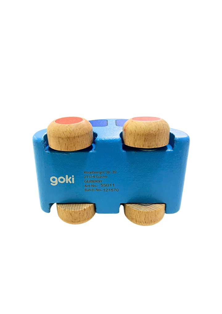 Blue Vehicle With Horn