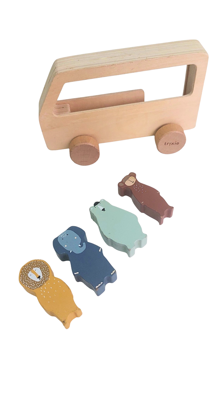Wooden Animal Bus
