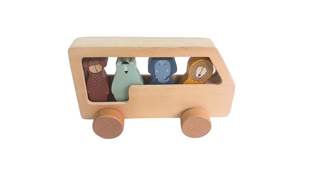 Wooden Animal Bus