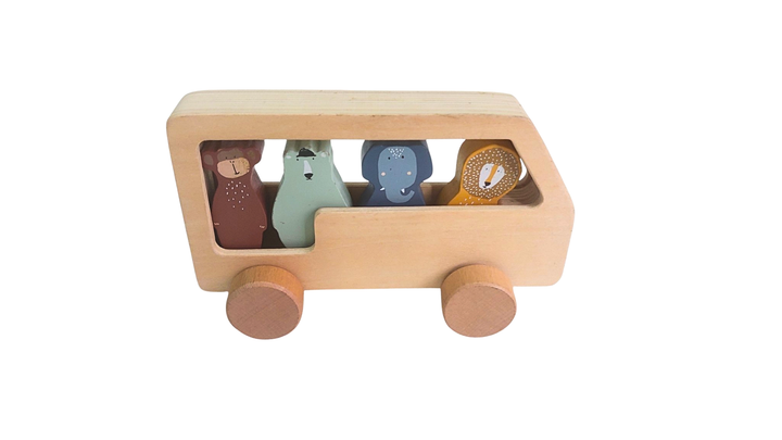 Wooden Animal Bus