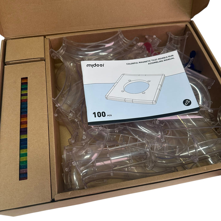 Colorful Magnetic Tiles - Marble Run 100 pieces