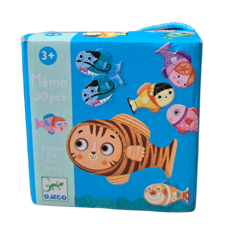 Djeco, A perfect picture matching game with 30 fish! Each fish has a partner which children will have to put together to complete the puzzle. This game will allow your children to develop their cognitive skills whilst improving on their pattern recognition skill!