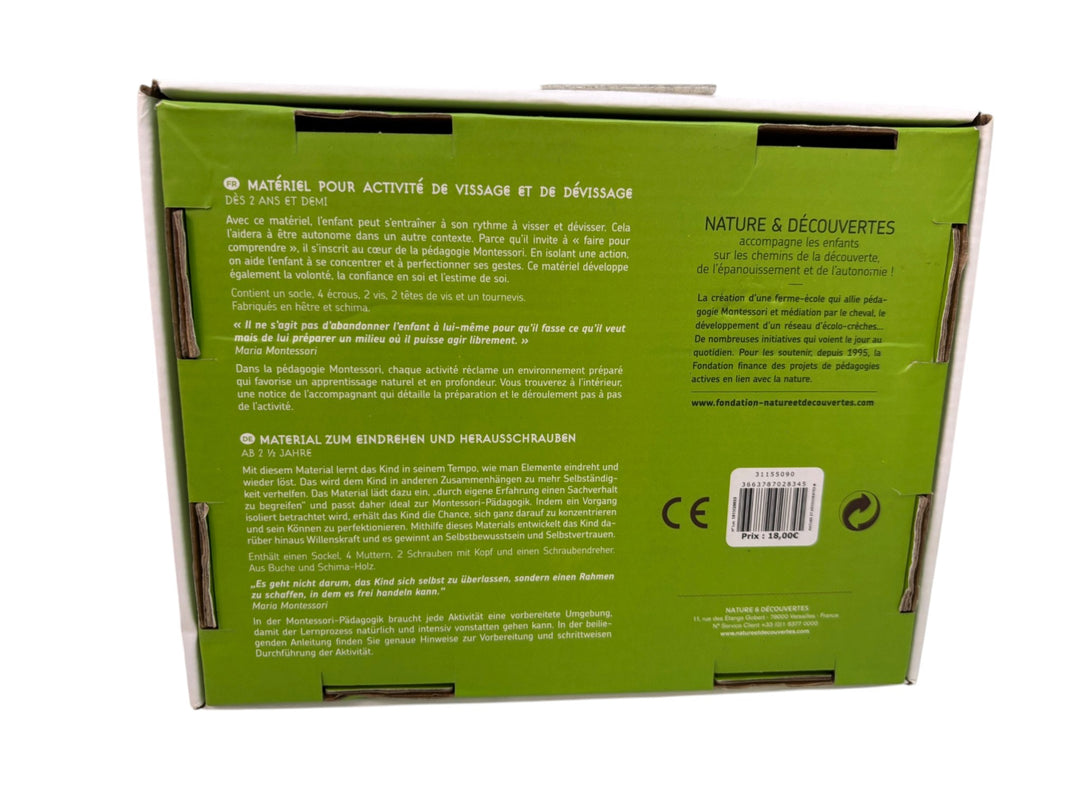 Vissage et Devissage (Screw/Unscrewing Activity Material)