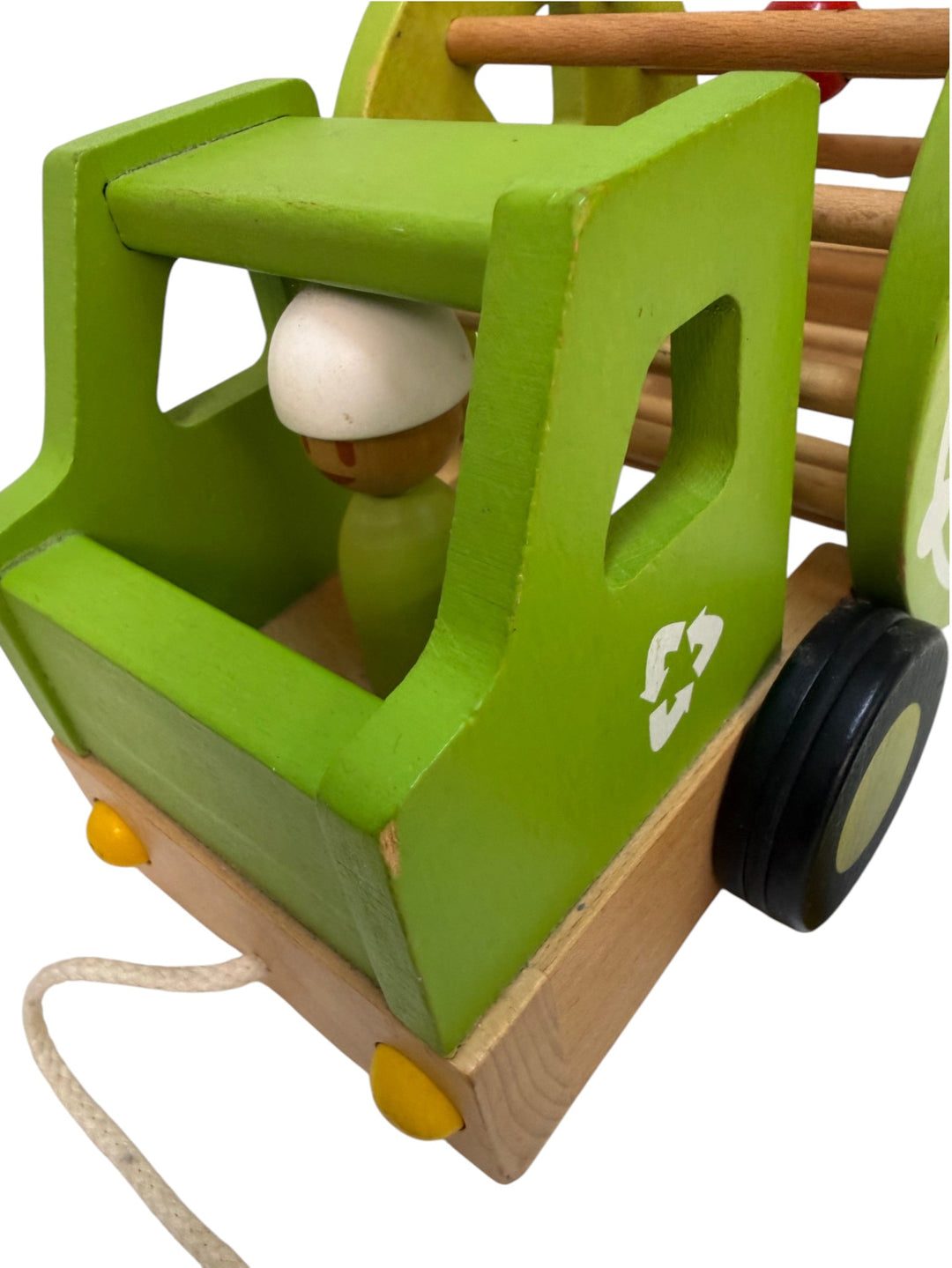Wooden Pull Along Recycling Truck