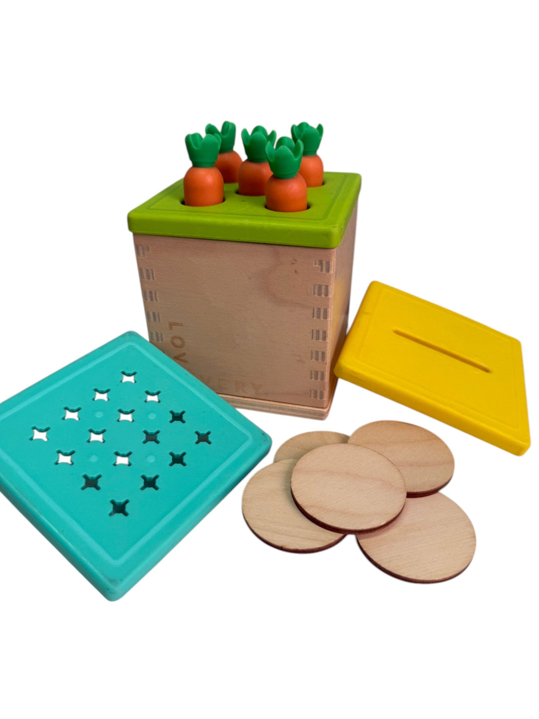Wooden Coin Bank Set (The Babbler Play Kit 13, 14, 15+ months)