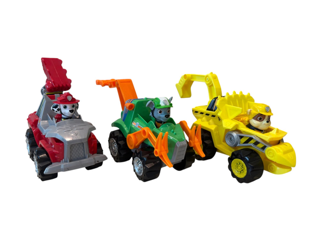 Dino Rescue Deluxe Rev Up Vehicle - Marshall, Rocky, Rubble