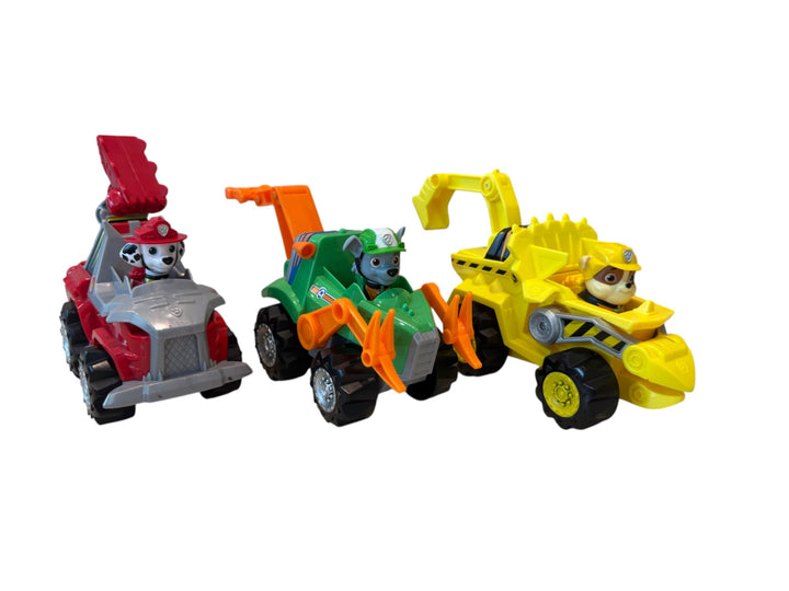 Dino Rescue Deluxe Rev Up Vehicle - Marshall, Rocky, Rubble