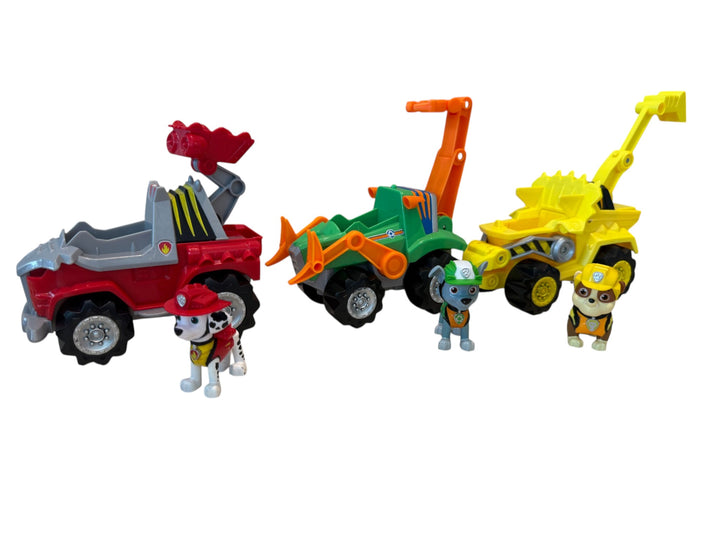 Dino Rescue Deluxe Rev Up Vehicle - Marshall, Rocky, Rubble