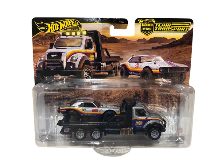 Hot Wheels Premium Car Culture Team Transport – Terra-Torque flatbed + Chevrolet Camaro off-road #680