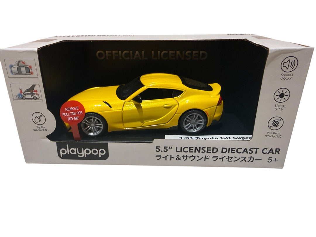 playpop 5.5" Licensed Diecast 1:31 Toyota GR Supra (lights & sound)