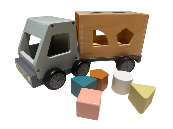 Aiden Sorter Truck – wooden shape sorter truck with removable box (art. 1000428)