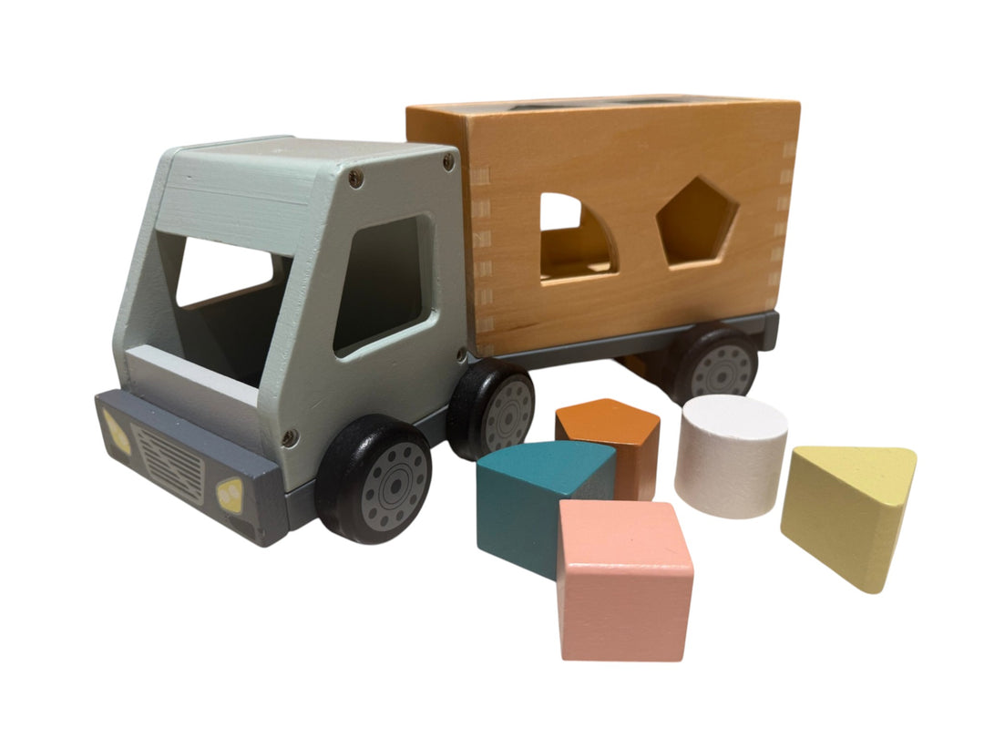 Aiden Sorter Truck – wooden shape sorter truck with removable box (art. 1000428)