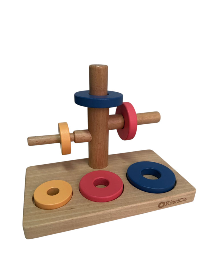 Shapes Puzzles, Counting Cards, Slide-and-stack Ring Puzzle - Let's Count Plus Set (16-17 months)