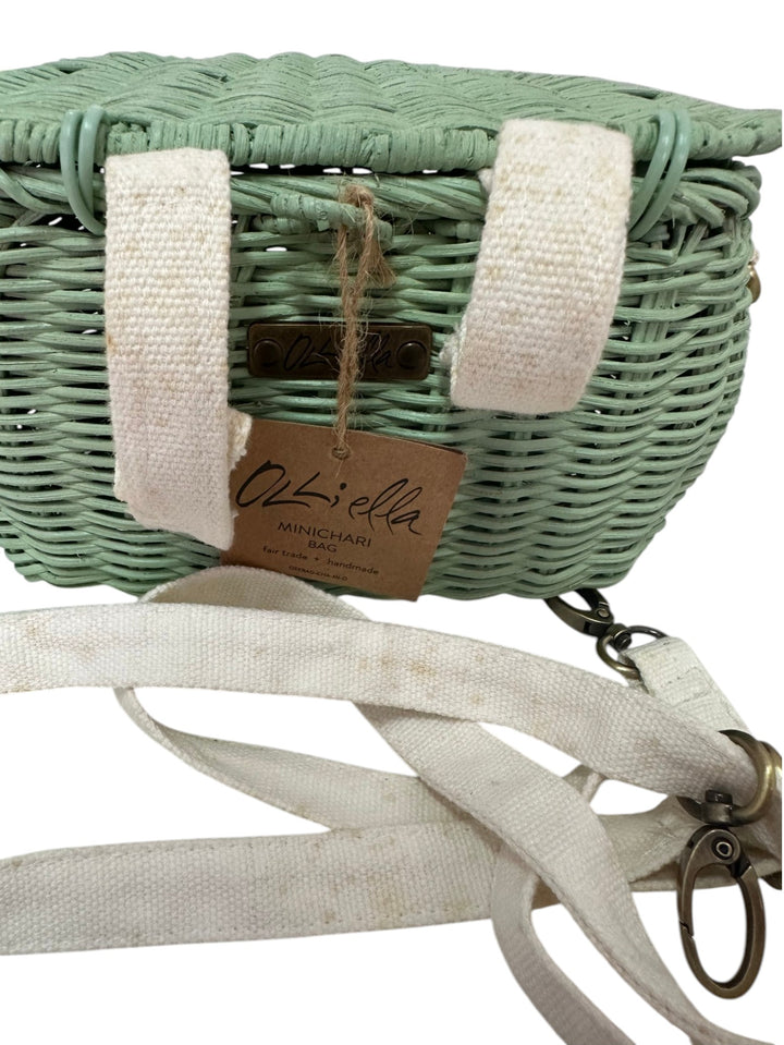 Mini Chari Rattan Bag - Vintage Blue