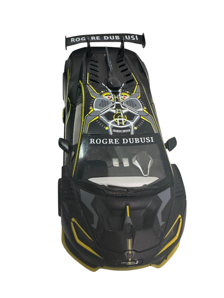Lamborghini Huracán Super Trofeo EVO2 Alloy Diecast Car – Black Roger Dubuis Edition Collectible Model Car TV3277 (Battery Included with working sound effects)