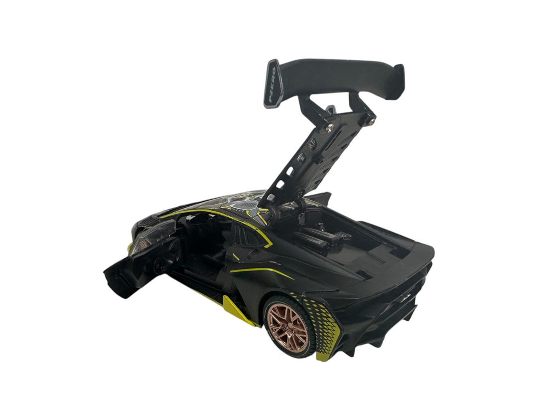 Lamborghini Huracán Super Trofeo EVO2 Alloy Diecast Car – Black Roger Dubuis Edition Collectible Model Car TV3277 (Battery Included with working sound effects)