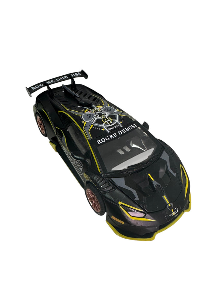 Lamborghini Huracán Super Trofeo EVO2 Alloy Diecast Car – Black Roger Dubuis Edition Collectible Model Car TV3277 (Battery Included with working sound effects)