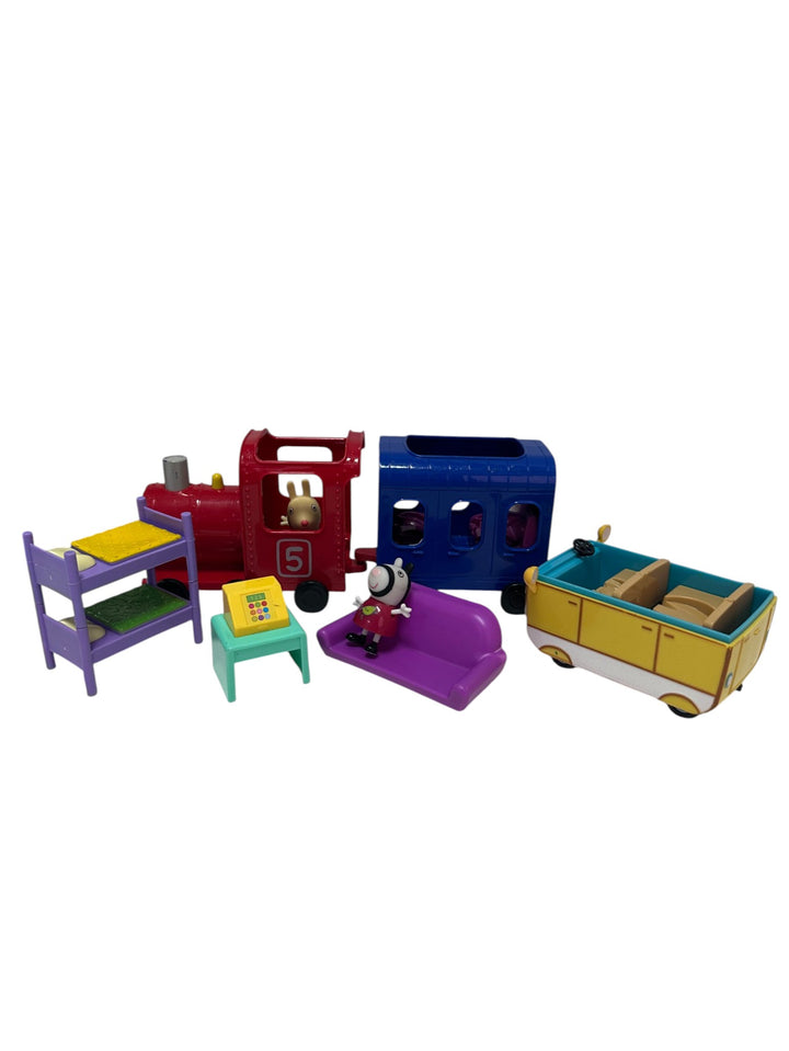 Peppa Pig Miss Rabbit's Train, Campervan, Bedroom Set Bundle