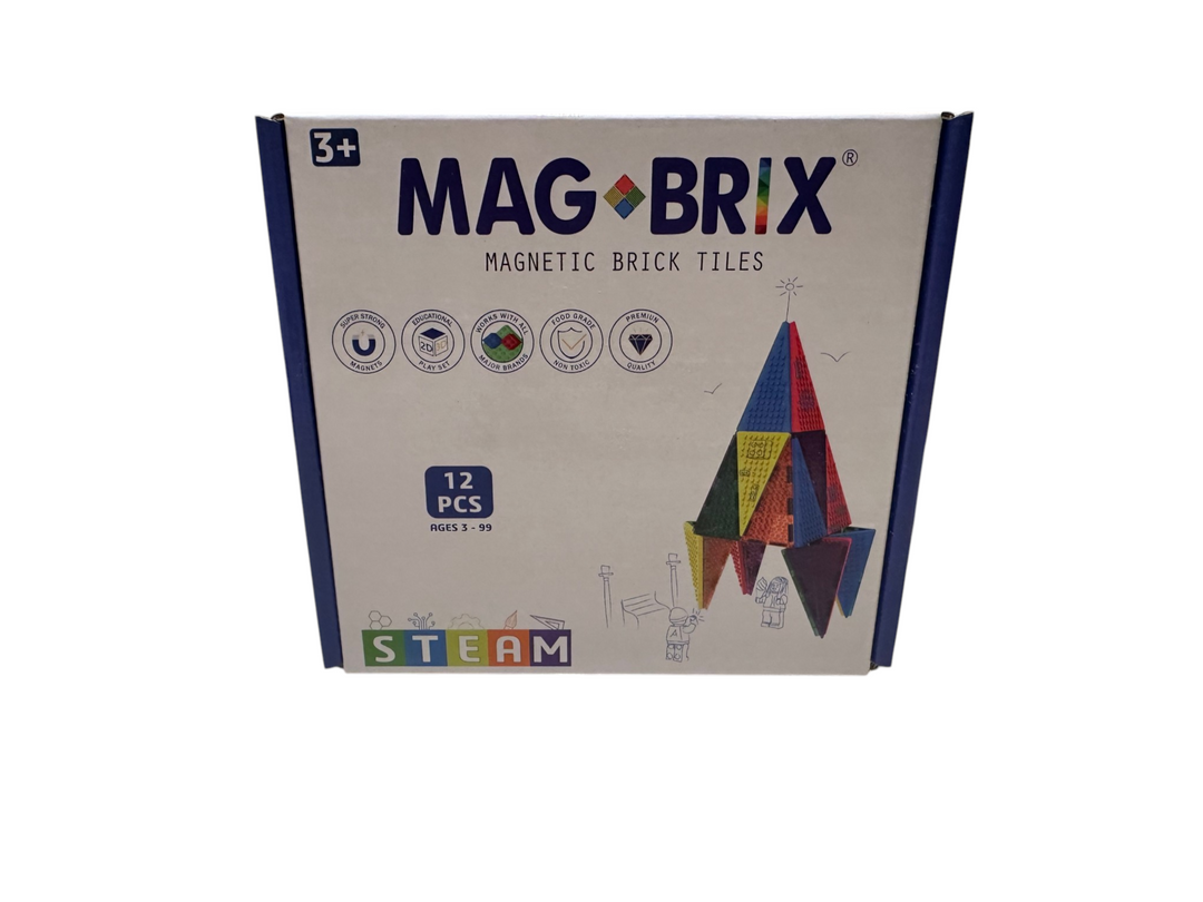 Magnetic Brick Tile - Isosceles Triangle 12 pcs
