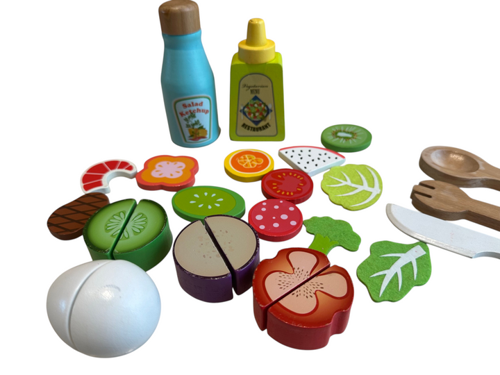 Wooden Cutting Food Set