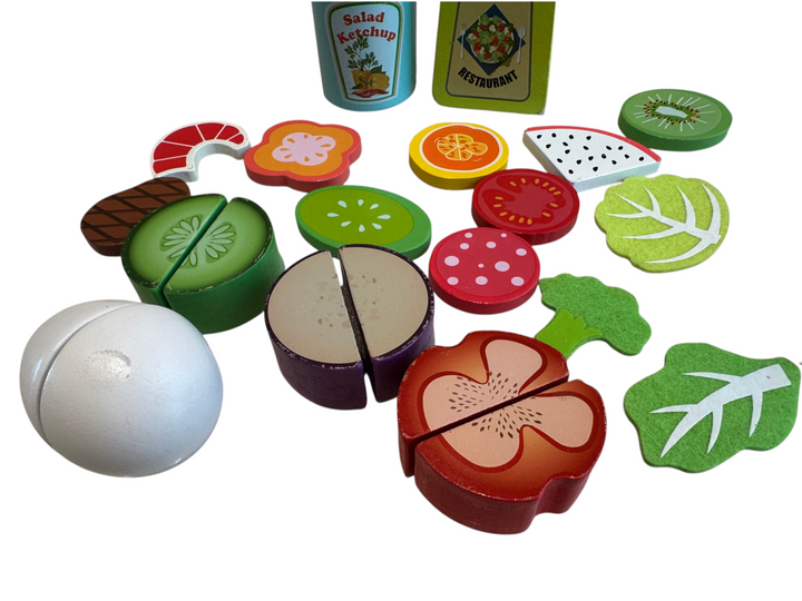 Wooden Cutting Food Set