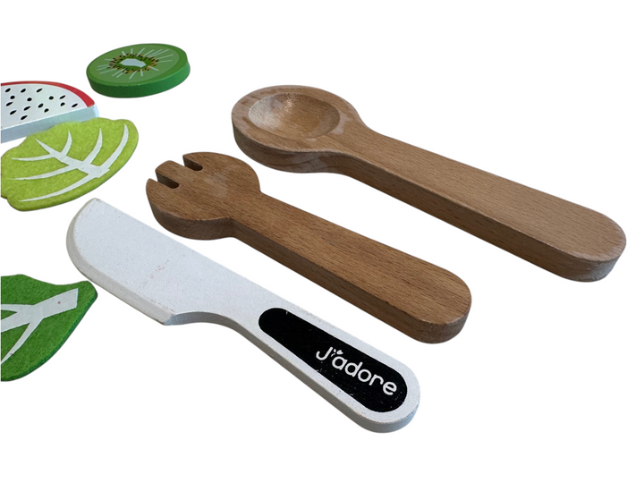 Wooden Cutting Food Set