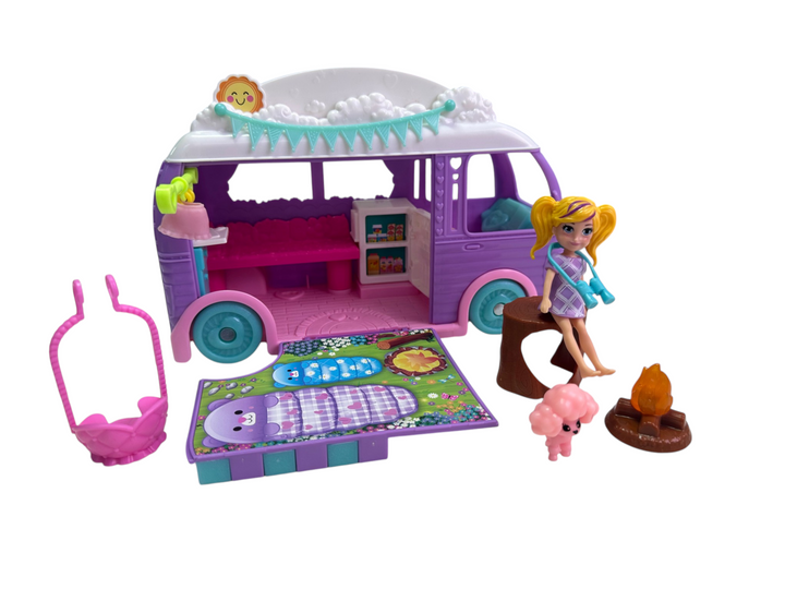 Polly Pocket Glamping Camper Van Set