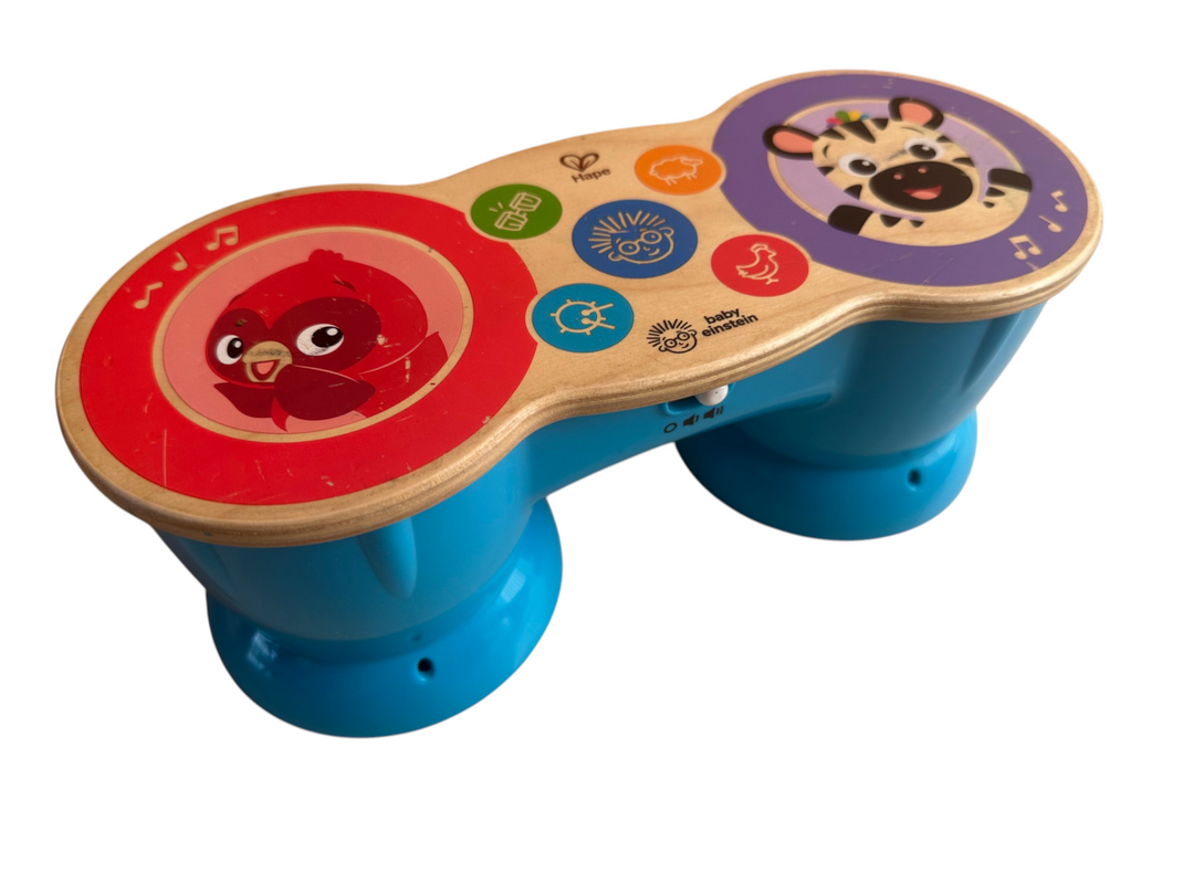 Upbeat Tunes Magic Touch Wooden Drum Musical Toy