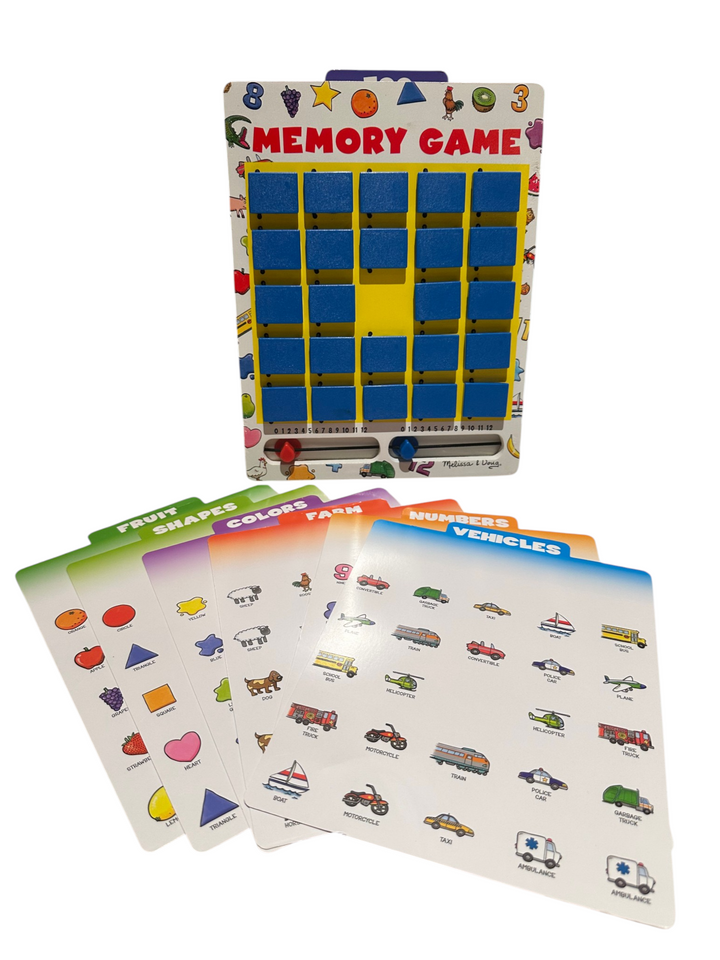 Flip-to-Win Memory Game (wooden board + category cards)