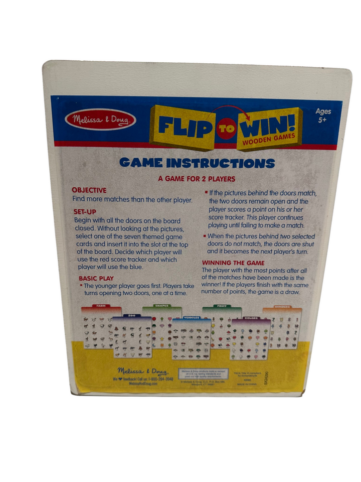Flip-to-Win Memory Game (wooden board + category cards)