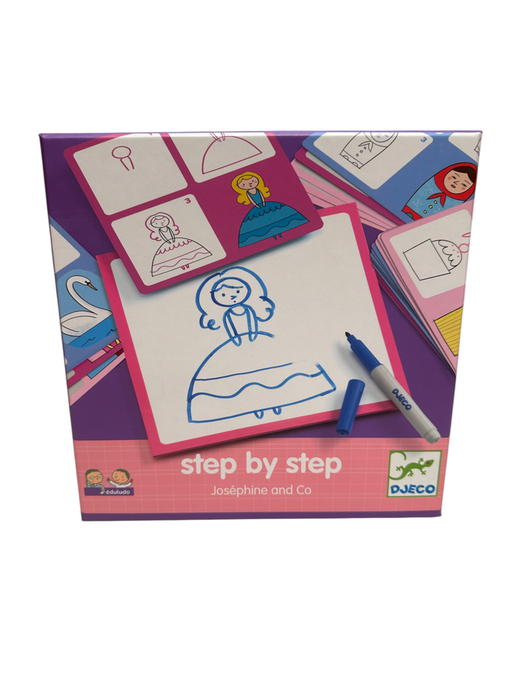 Eduludo Step by Step - Josephine and Co (learn-to-draw cards + marker)