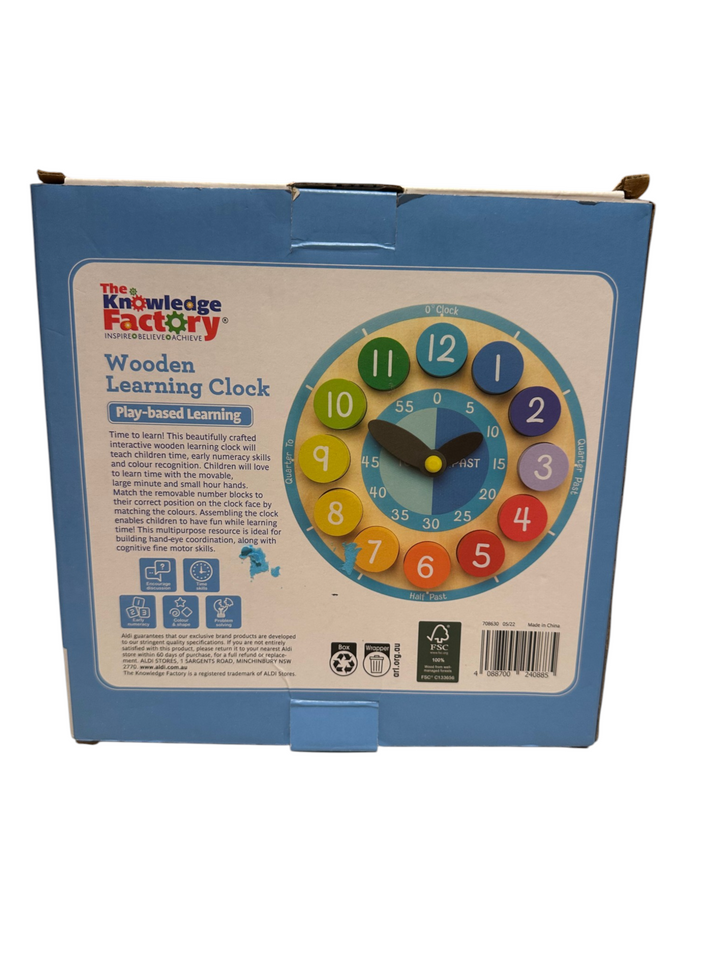 Wooden Learning Clock