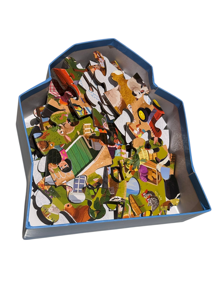 Day at the Farm - Shaped Puzzle, 48 pcs