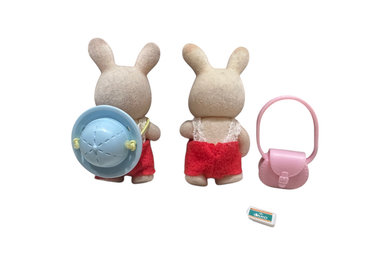 Chocolate Rabbit Baby x2 with accessories