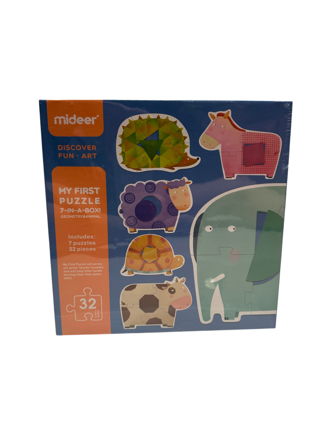 My First Puzzle - 7-in-a-box Geometry & Animal (7 puzzles/32 pcs)