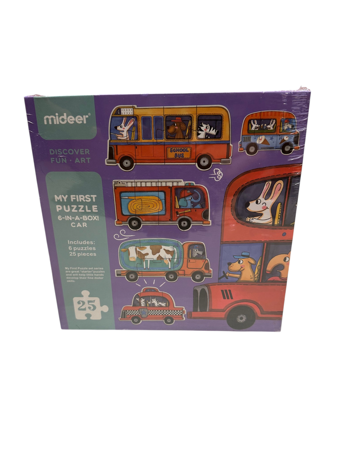 My First Puzzle - 6-in-a-box Car (6 puzzles/25 pcs)