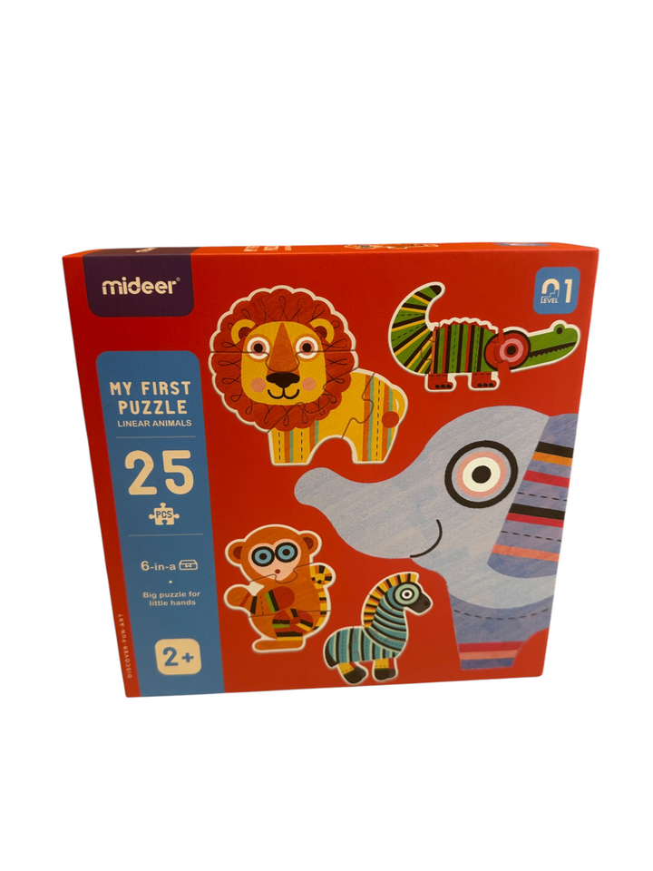 My First Puzzle - Linear Animals 6-in-1 (25 pcs)